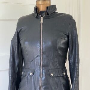 Vintage 80s Motorcycle Jacket | Women CAFE RACER Jacket | 80s Biker Jacket XSML